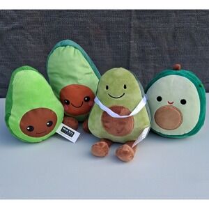 Cute Avocado Plush Lot Claires Toy Works Ideal Toys Squishmallow Stuffed Animals